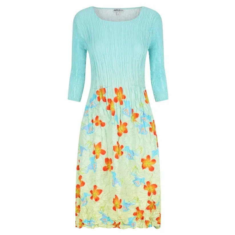 Alquema 3/4 Sleeve Smash Pocket Dress Flower Valley
