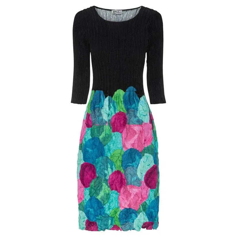 Alquema 3/4 Sleeve Smash Pocket Dress Half Puff