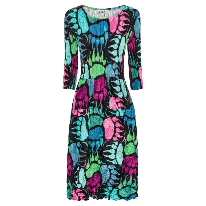 Alquema 3/4 Sleeve Smash Pocket Dress Rainbow Moonbear