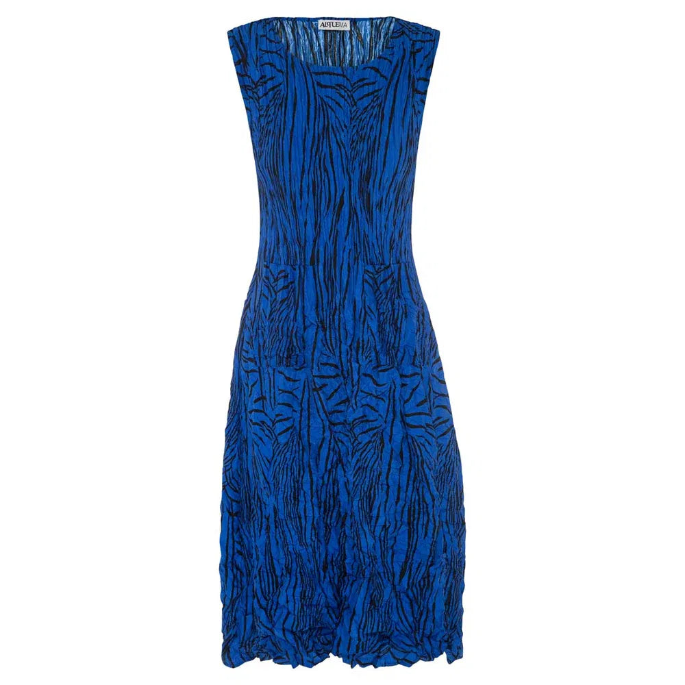 Alquema Sleevless Smash Pocket Dress Royal Bird