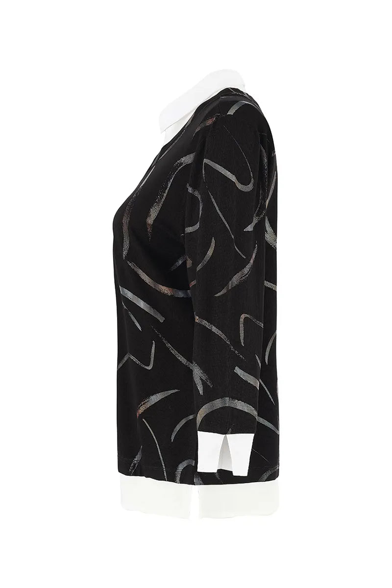 Dolcezza 75122 'Dancing In The Dark' 2-In-1 Sweater With Shirt Insert