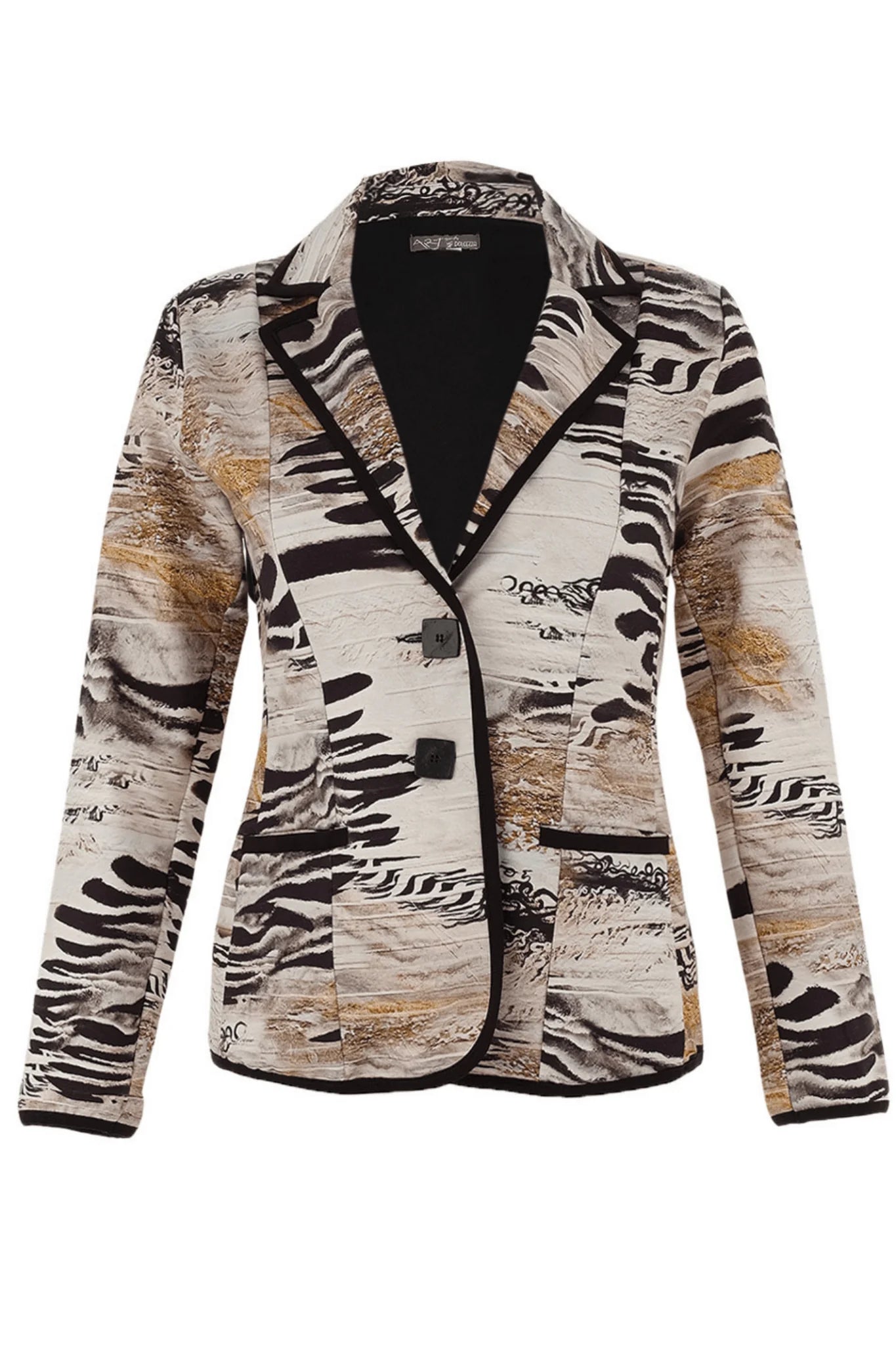 Dolcezza 75687 Animal Buttoned Jacket ‘Unbalanced by Kurosh Navid’