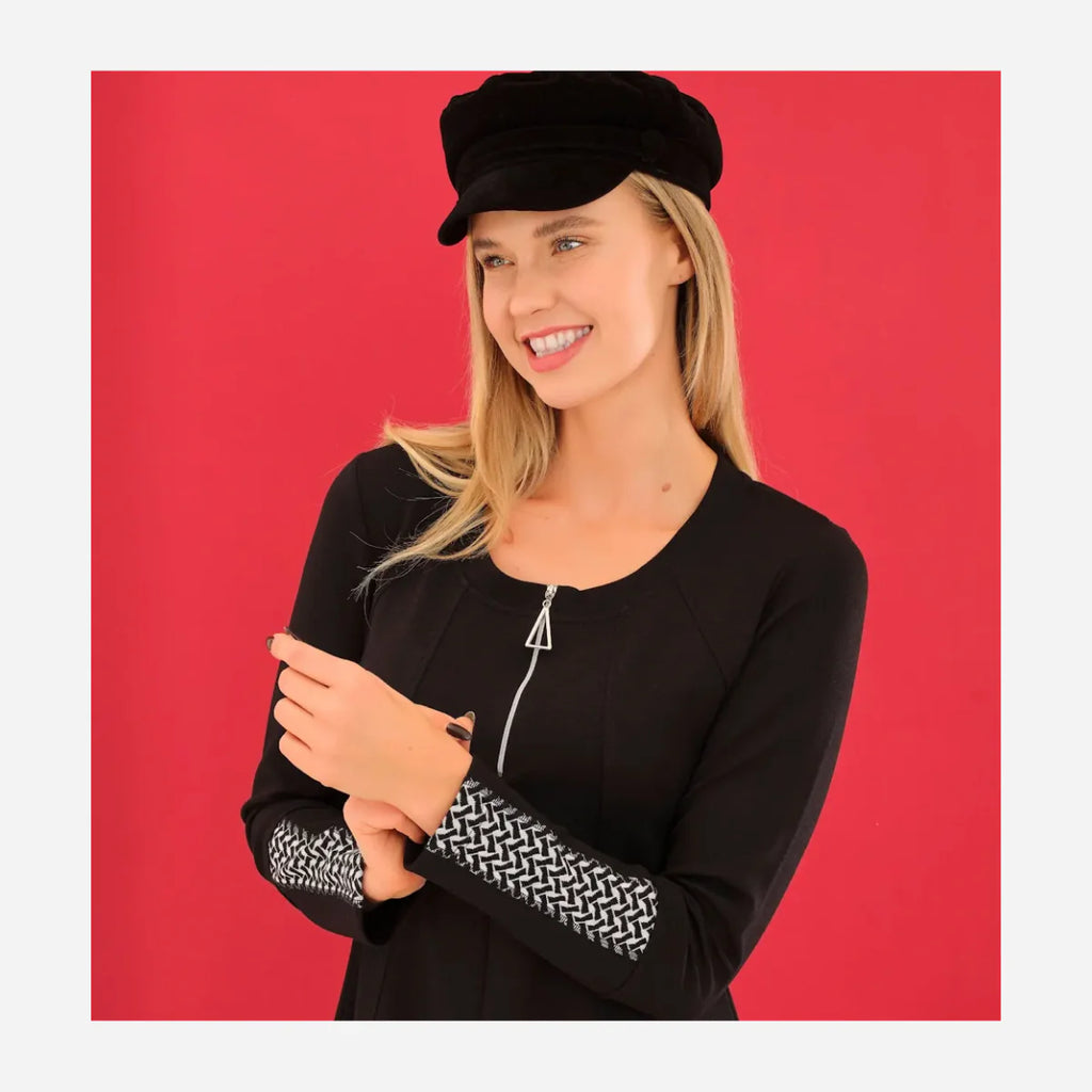 Dolcezza 75116 Black Zip Dress