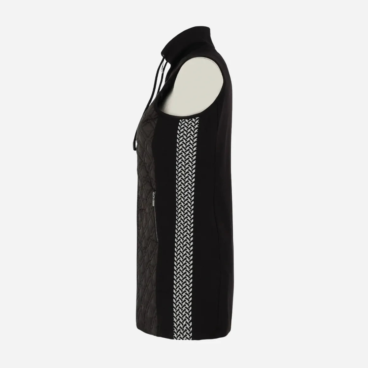 Dolcezza 75118 'Bold & Black' Longline Gilet