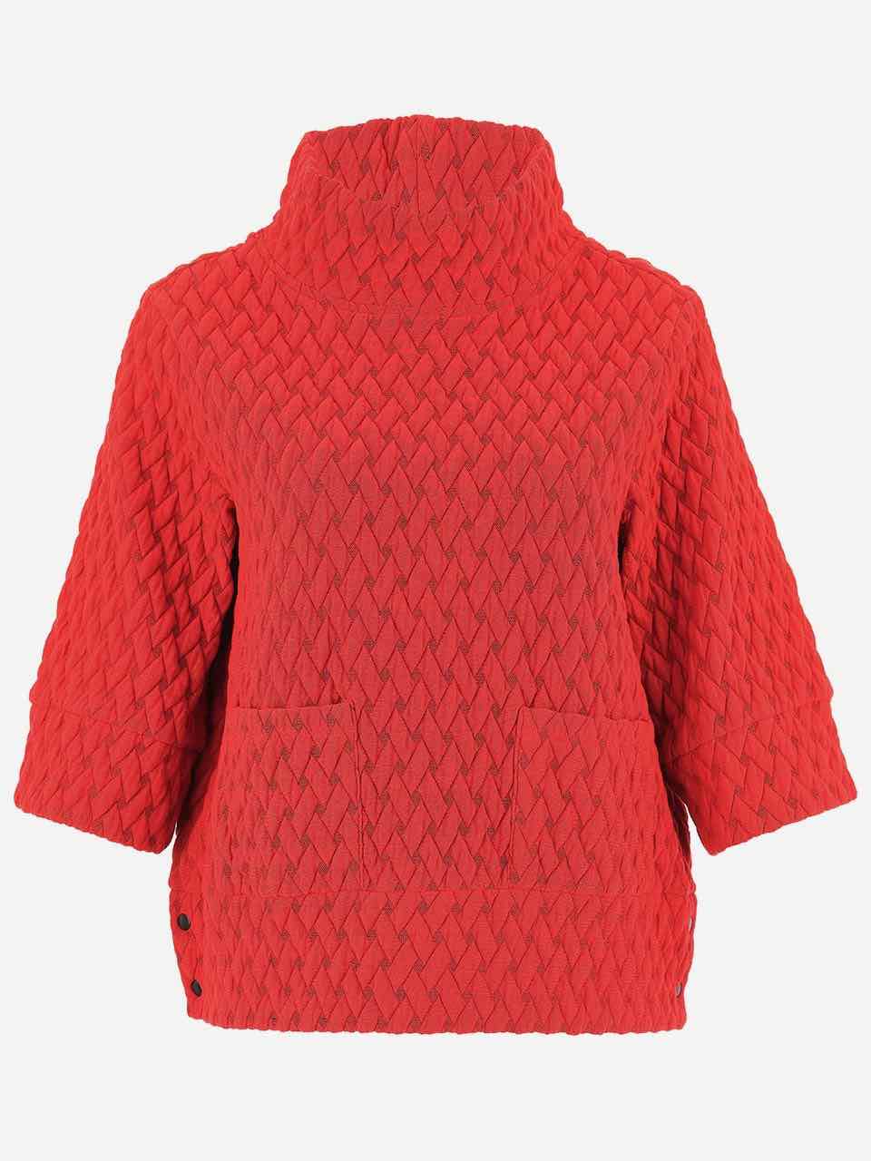 Dolcezza 75180 Red “Basket Weave” Pullover