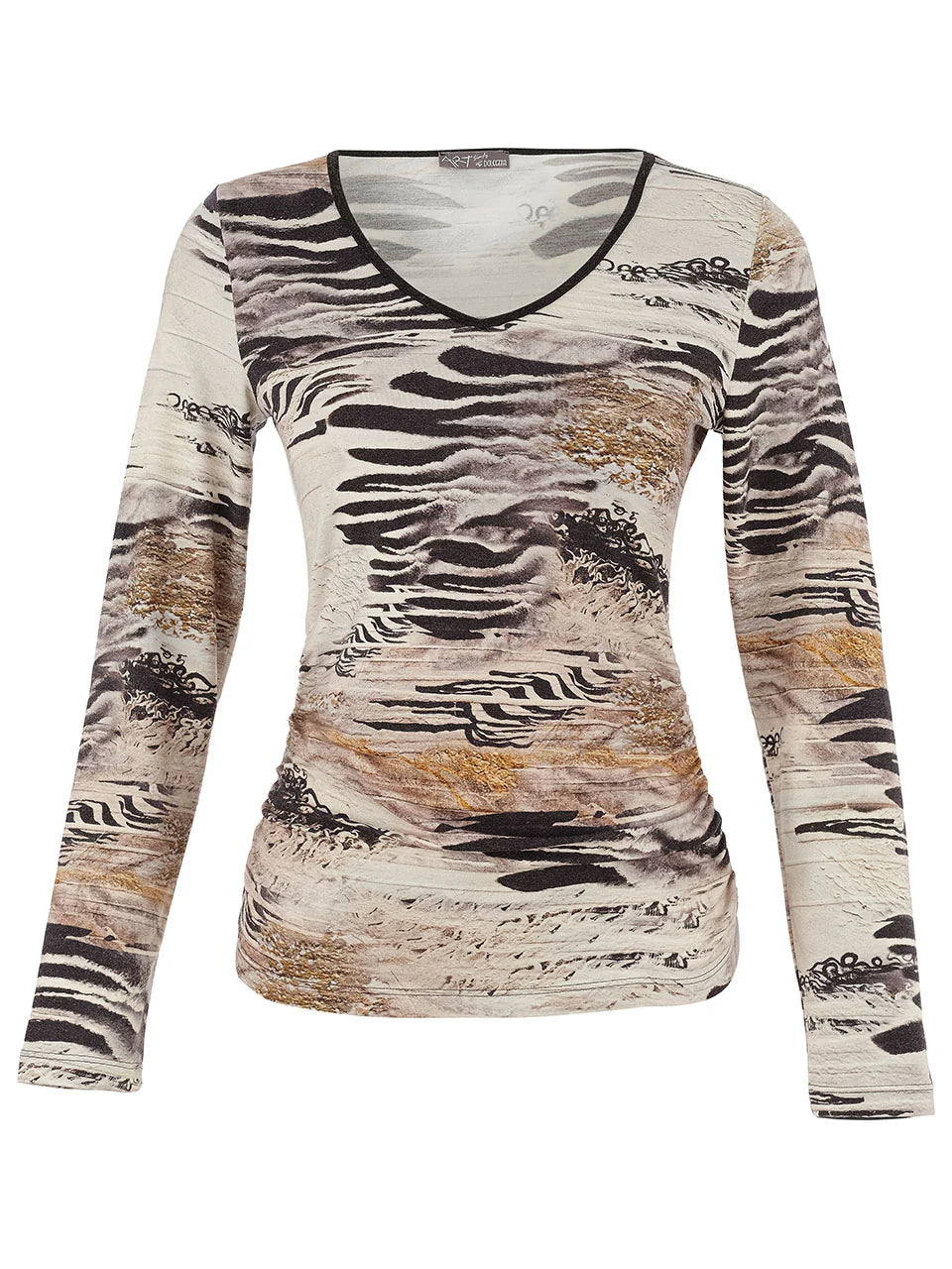 Dolcezza 75680 "Unbalanced" Animal Print Top