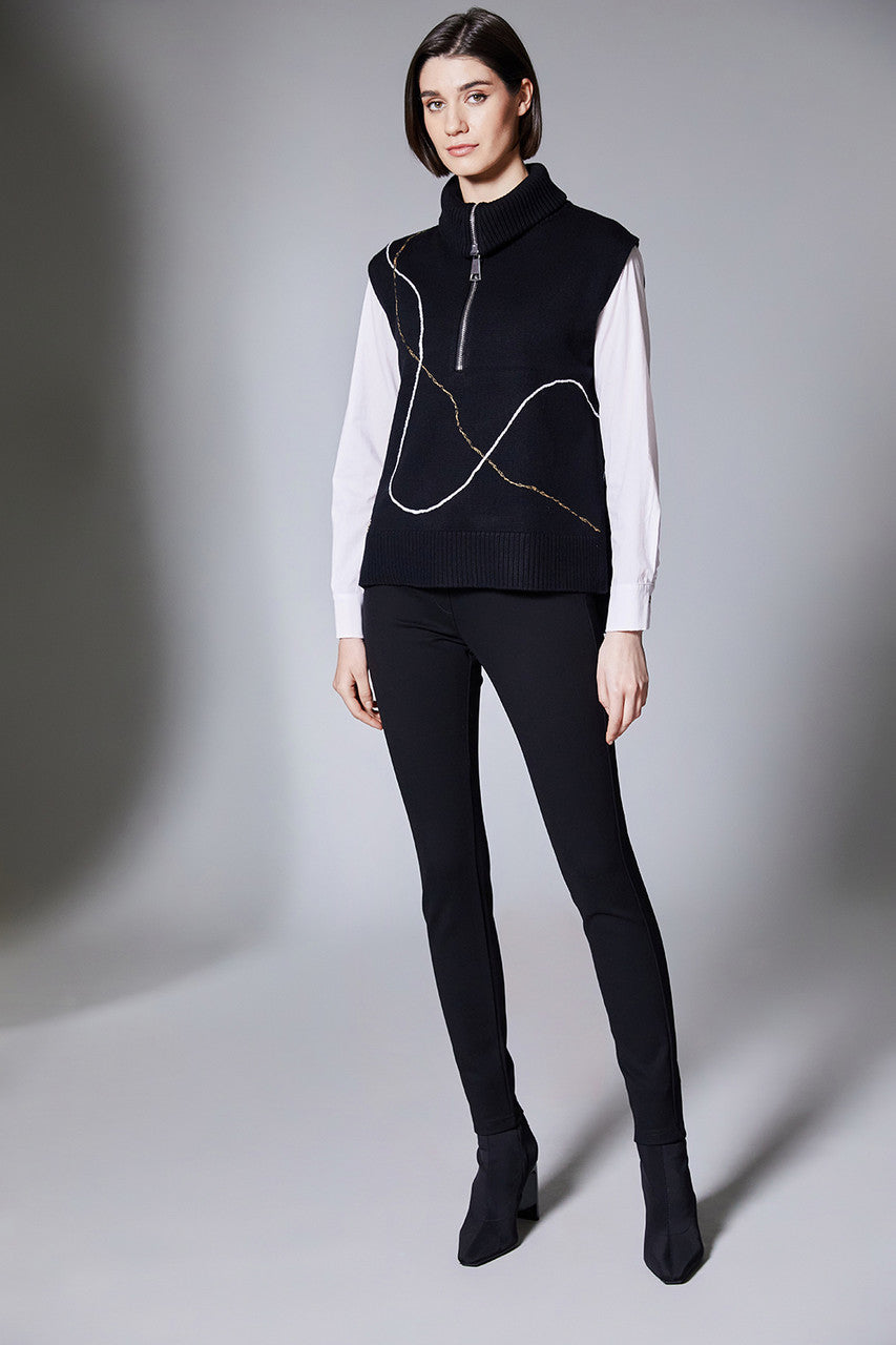 Peruzzi Zip Knit Tabard Gilet