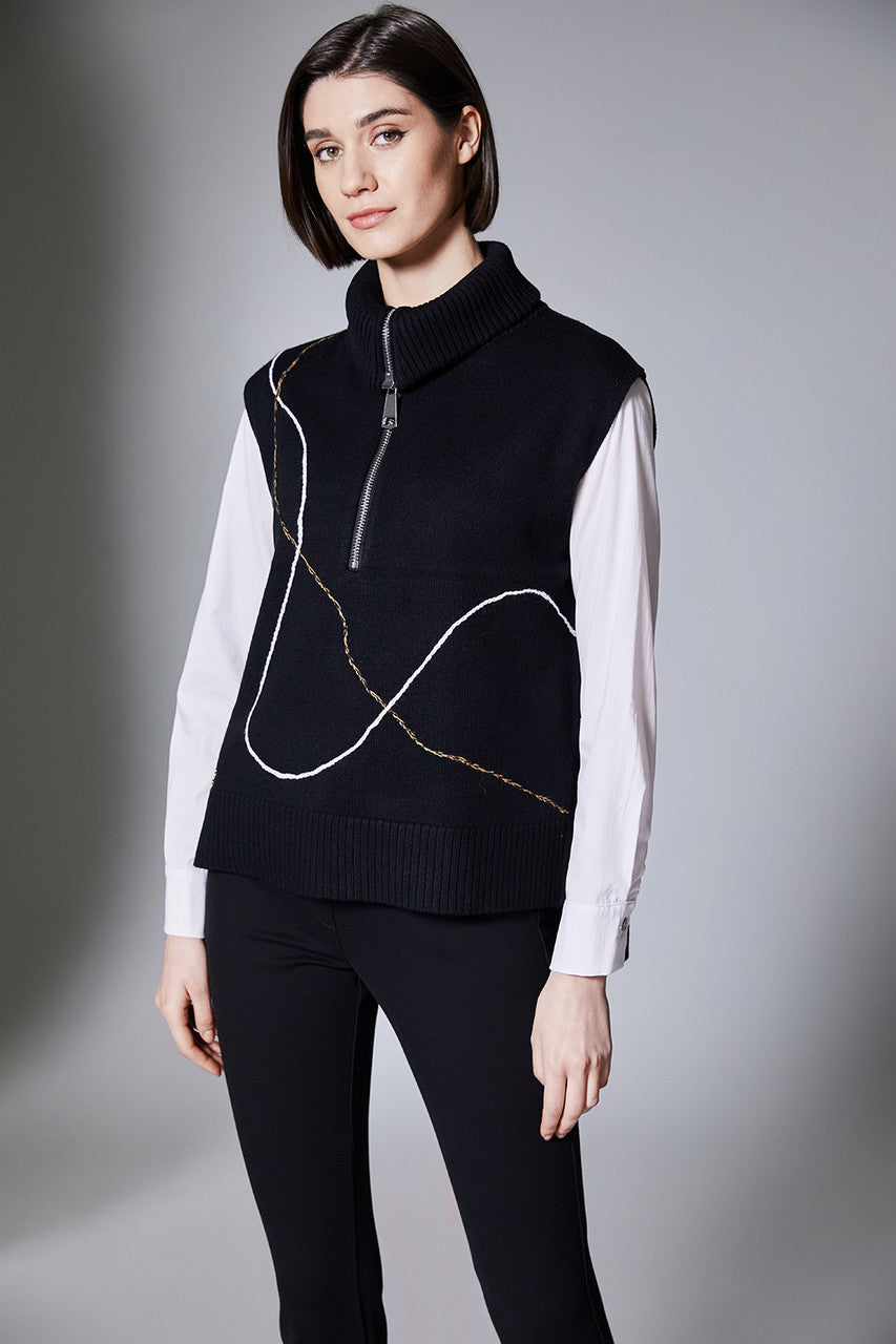 Peruzzi Zip Knit Tabard Gilet