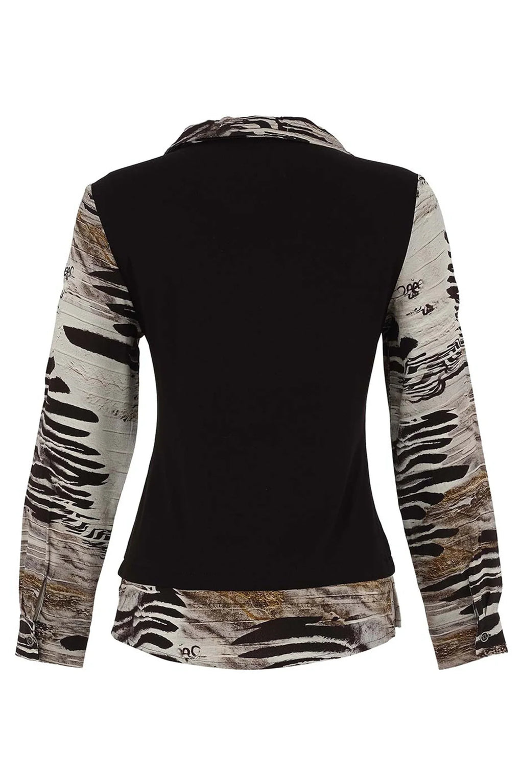 Dolcezza 75682 Faux Two Piece Animal Top ‘Unbalanced by Kurosh Navid’
