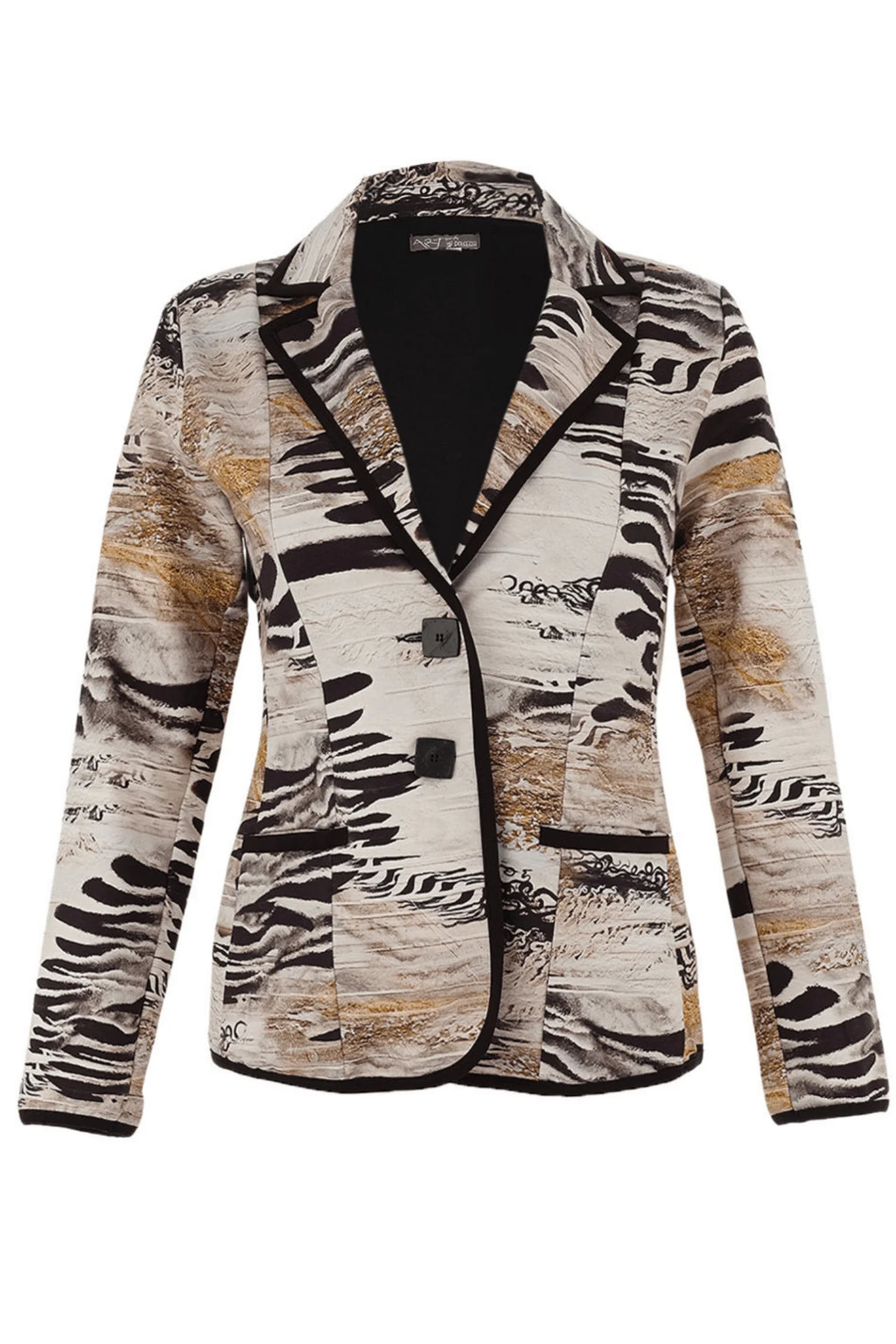 Dolcezza 75687 Animal Buttoned Jacket ‘Unbalanced by Kurosh Navid’