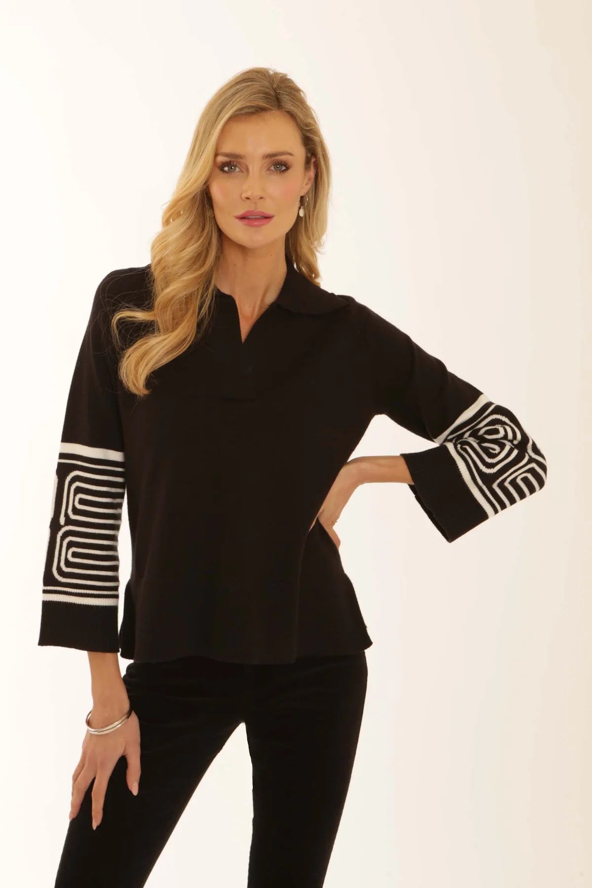 Pomodoro Jacquard Sleeve Jumper